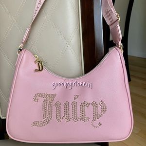 Juicy Couture Pink Taffy Studded Crossbody Handbag